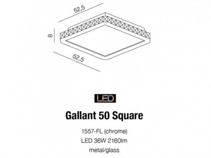 Gallant 50 square lampa sufitowa AZzardo