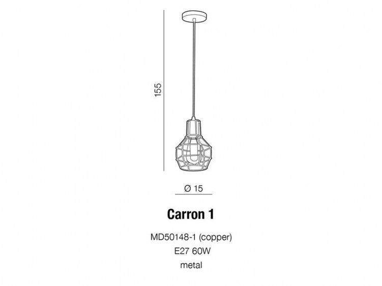 Carron 1 lampa wisząca AZzardo