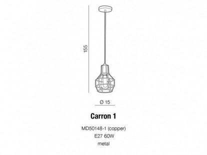 Carron 1 lampa wisząca AZzardo