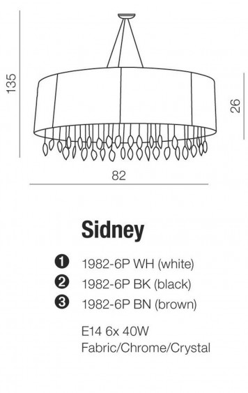 Sidney owalna lampa wisząca AZzardo