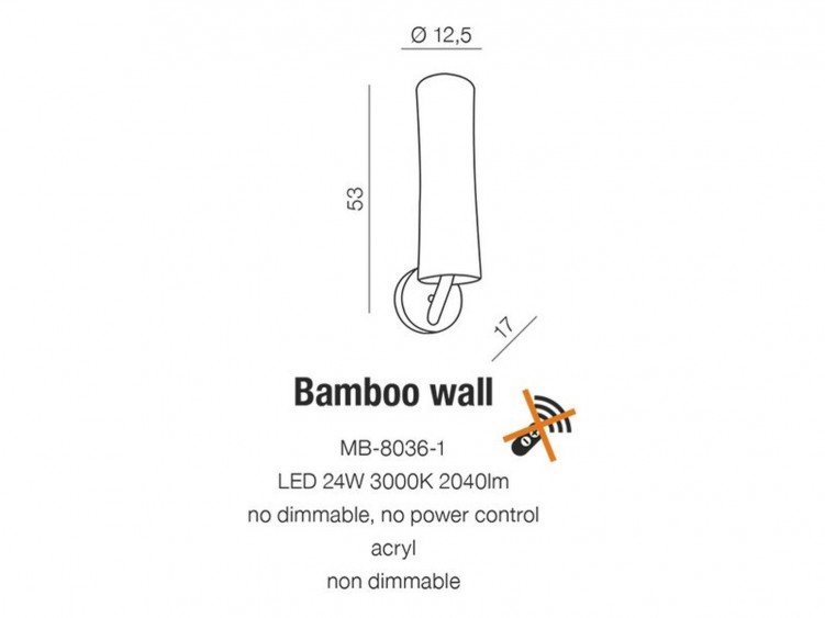 Bamboo wall kinkiet AZzardo