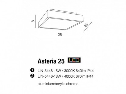 Asteria 25 lampa sufitowa 3000k AZzardo