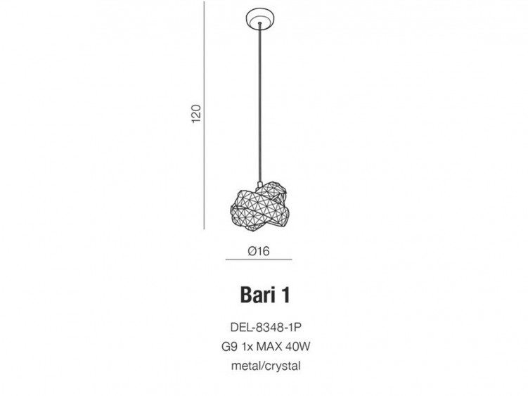 Bari 1 lampa wisząca AZzardo