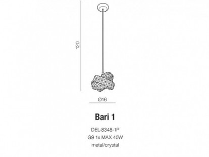 Bari 1 lampa wisząca AZzardo