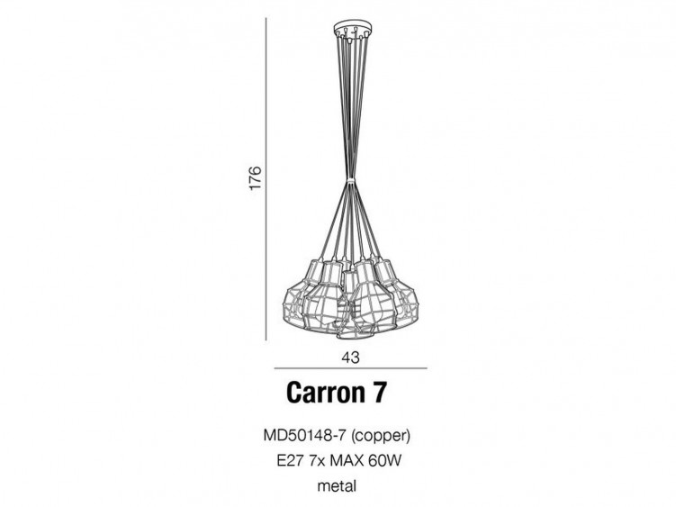 Carron 7 lampa wisząca AZzardo