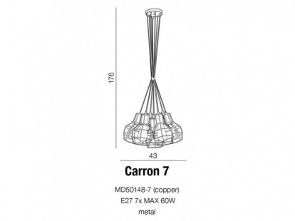 Carron 7 lampa wisząca AZzardo