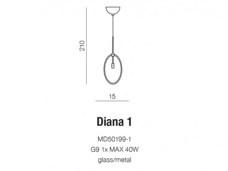 Diana 1 lampa wisząca AZzardo