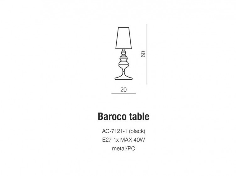 Baroco table lampa stołowa AZzardo