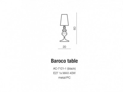 Baroco table lampa stołowa AZzardo