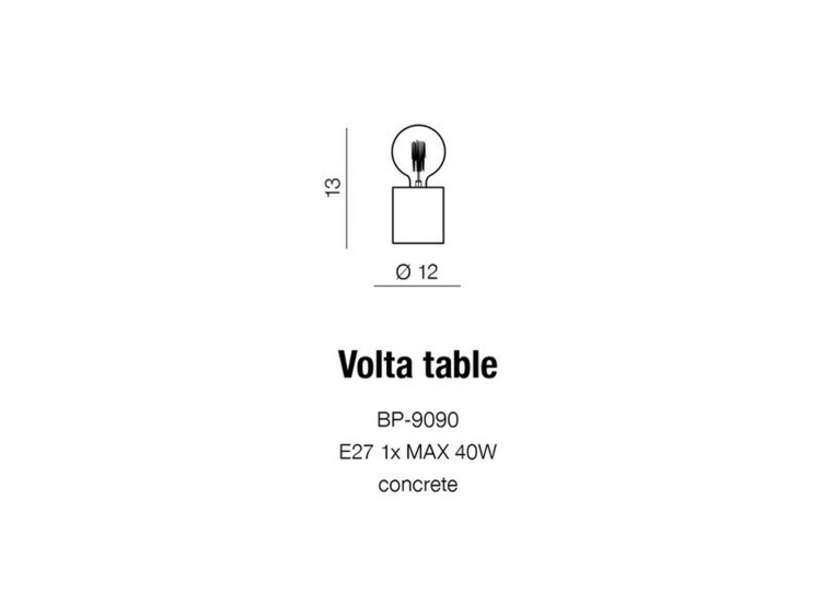 Volta table lampa stołowa AZzardo