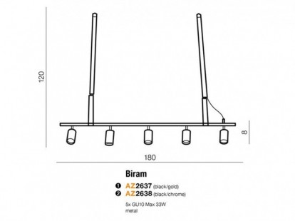 Birma lampa wisząca AZzardo