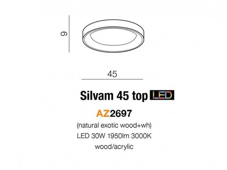 Silvam 45 top lampa sufitowa AZzardo