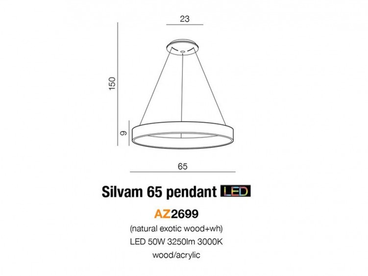 Silvam 65 pendant lampa wisząca AZzardo