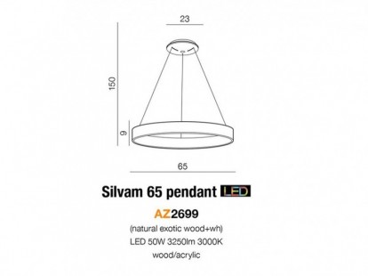 Silvam 65 pendant lampa wisząca AZzardo