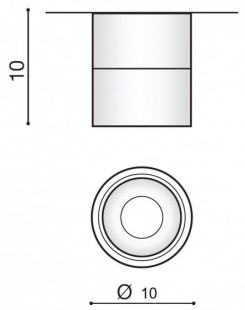 Costa lampa tuba Czarny 3000K AZzardo