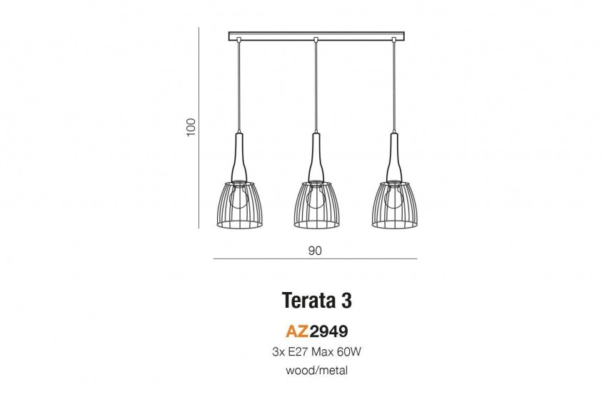 Terata 3 lampa wisząca AZzardo