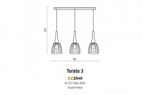 Terata 3 lampa wisząca AZzardo