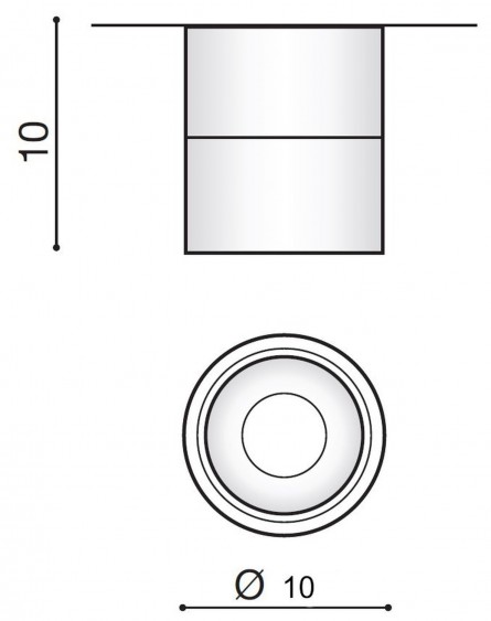 Costa lampa tuba Biały 4000K AZzardo