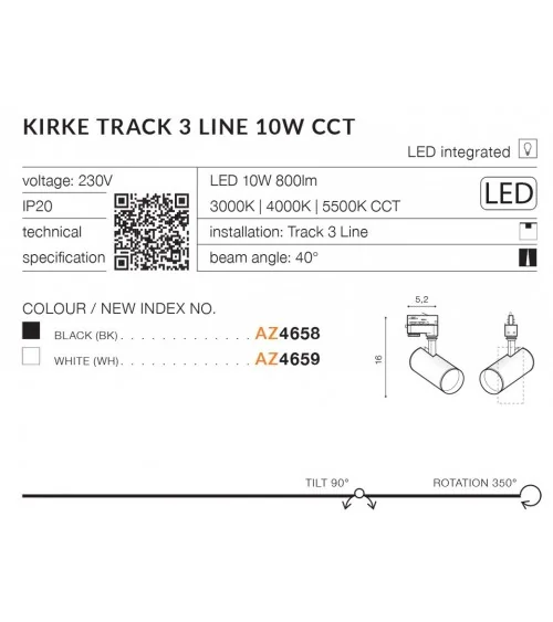 KIRKE TRACK 3 LINE 10W CCT