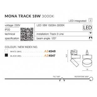 MONA TRACK 3LINE 18W