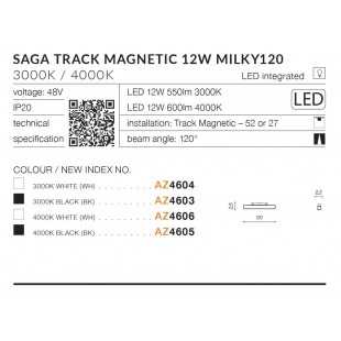 SAGA 30 TRACK MAGNETIC 12W MILKY120