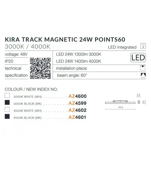 KIRA TRACK MAGNETIC 24W POINTS60