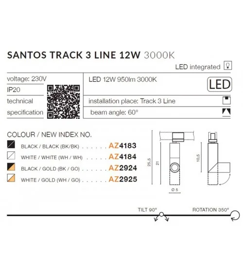 SANTOS TRACK 3 LINE 12W