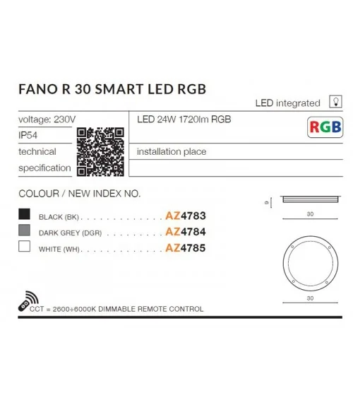 FANO R30 SMART RGB IP54