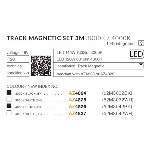 Zestaw magnetyczny TRACK MAGNETIC 52M3042SET 4000K