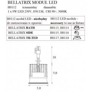 MODUŁ ŚWIETLNY BELLATRIX LED MODULE - ściemnialny DO OPRAW W  MAXLIGHT