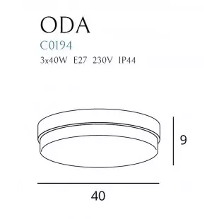 LAMPA SUFITOWA ODA BIAŁA  MAXLIGHT