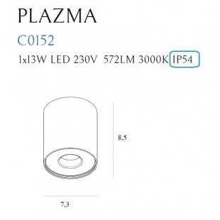 PLAZMA PLAFON CZARNY IP54  MAXLIGHT