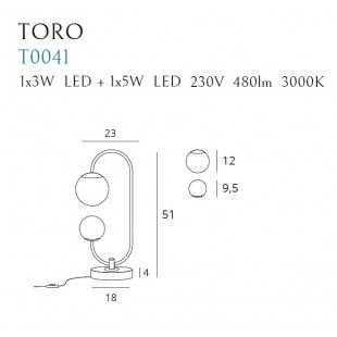 LAMPA STOŁOWA TORO  MAXLIGHT