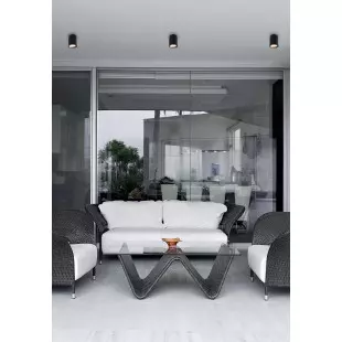 LAMPA SUFITOWA TUB OKRĄGŁY BIAŁY+ PIERŚCIEŃ OZDOBNY BIAŁY RC  MAXLIGHT