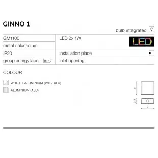 Lampa Ginno 1 azzardo