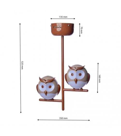 LAMPKA SUFITOWA OWL 2XG9 LED